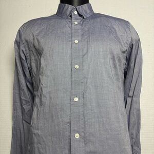 Jil Sander +J x Uniqlo Blue Long Sleeve Button Up Pinpoint Oxford Shirt Size: M